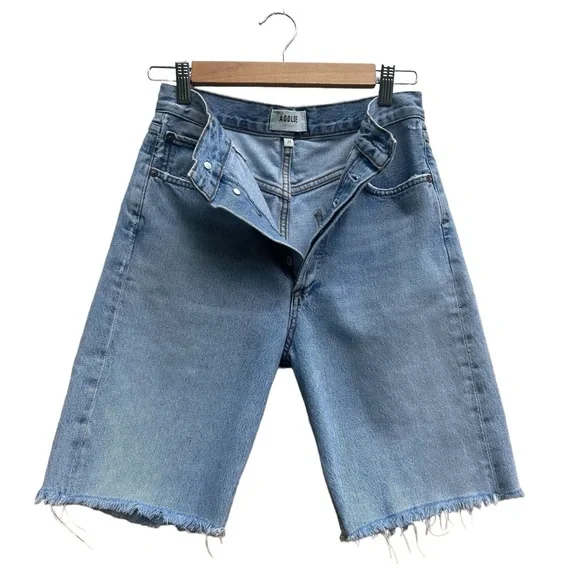 AGOLDE 90's Denim Shorts Size 24 in Blue Riptide High Rise- Bloggers Favorite
